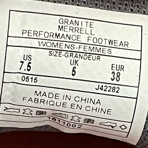 Merrell Granite gray suede Albany Lace Trail performance outdoor hiking size 7.5 - Picture 8 of 17